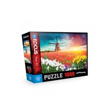 Blue Focus Puzzle 1000 delova Lale i vetrenjače