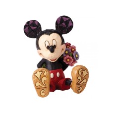 JIM SHORE Mickey Mouse with Flowers Mini Figure