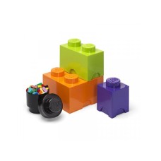 LEGO Kutije za odlaganje set (4 kom): ljubičasta, narandžasta, crna, zelena