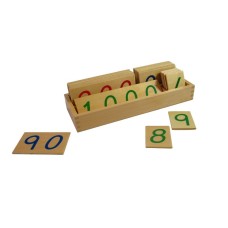 MONTESORI Drvene numeričke pločice 1-1000 veće sa kutijom