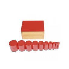 MONTESORI Kutija sa cilindrom crvena