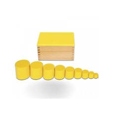 MONTESORI Kutije sa cilindrom žuta