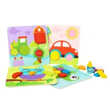 Tooky Toy Tabuleiro Brincando Jogar Ludo e Jogos das Compras 2 em 1 3+,  Multicor, TY848